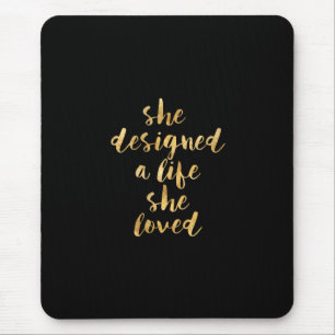 Sie entwarf ein Leben, das sie mit Imitatgoldfolie Mousepad