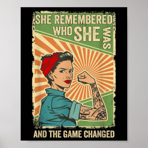 Sie erinnerte sich, wer sie war, und das Spiel ver Poster