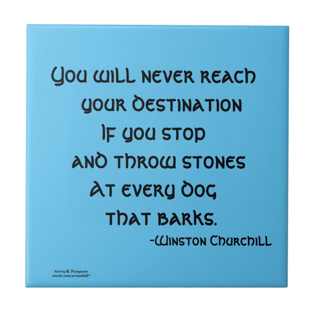 SIE ERREICHEN NIE DIE CHURCHILL-KERAMIK TILE FLIESE (Vorderseite)