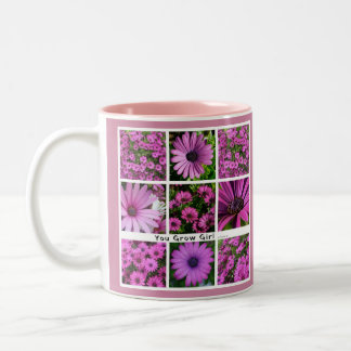 Sie erwachsen Mädchen in Daisy-Gratulationskollekt Zweifarbige Tasse