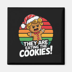 Sie essen den Lebkuchen Weihnachtsweihnachtsbaum T Magnet