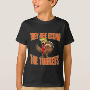 Sie essen den Truthahn-Erntedank Trump Van T-Shirt