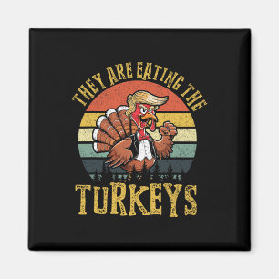 Sie essen den Truthühner Erntedank Türkei Magnet