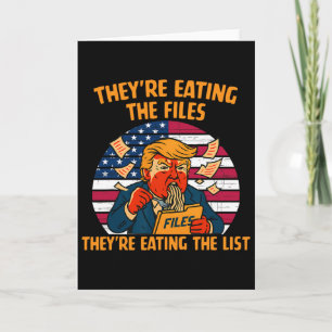 Sie essen die Akten lustig Trump Design Karte