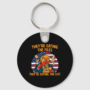 Sie essen die Akten lustig Trump Design  Schlüsselanhänger