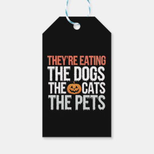 Sie essen die Hunde, die Katzen, die Haustiere Hal Geschenkanhänger