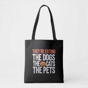 Sie essen die Hunde, die Katzen, die Haustiere Hal Tasche