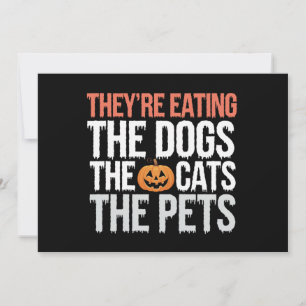 Sie essen die Hunde, die Katzen die Haustiere Hall Einladung