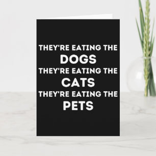 Sie essen die Hunde, die Katzen, die Haustiere, lu Karte
