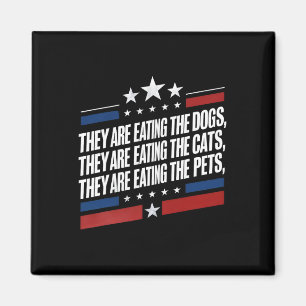 Sie essen die Hunde, die Katzen, die Haustiere, lu Magnet