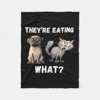 Sie essen die Hunde, die sie essen, Fleecedecke