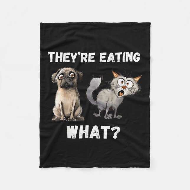 Sie essen die Hunde, die sie essen, Fleecedecke (Vorderseite)