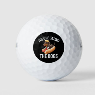 Sie essen die Hunde Donald Trump Debatte 2024 Golfball