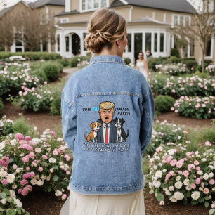 Sie essen die Hunde Funny Trump Kamala 2024 Jeansjacke