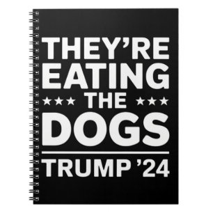 Sie essen die Hunde lustige Debatte Trump Zitat Notizblock