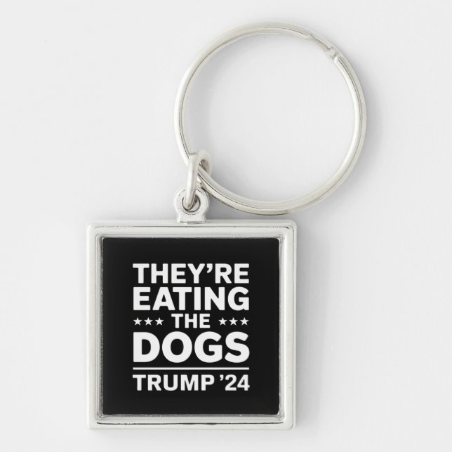 Sie essen die Hunde lustige Debatte Trump Zitat Schlüsselanhänger (Vorne)
