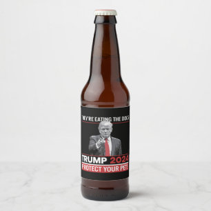 Sie essen die Hunde Trump 2024-Debatte Bierflaschenetikett