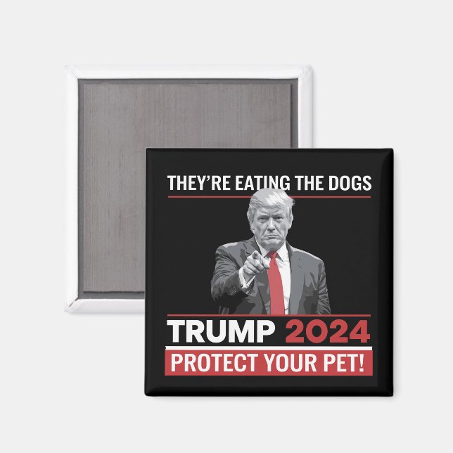 Sie essen die Hunde Trump 2024-Debatte Magnet (Vorderseite/Rückseite)