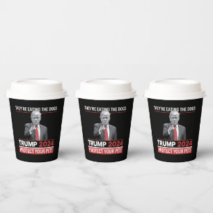 Sie essen die Hunde Trump 2024 Debatte  Pappbecher