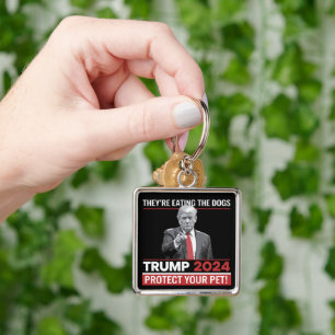 Sie essen die Hunde Trump 2024 Debatte Schlüsselanhänger