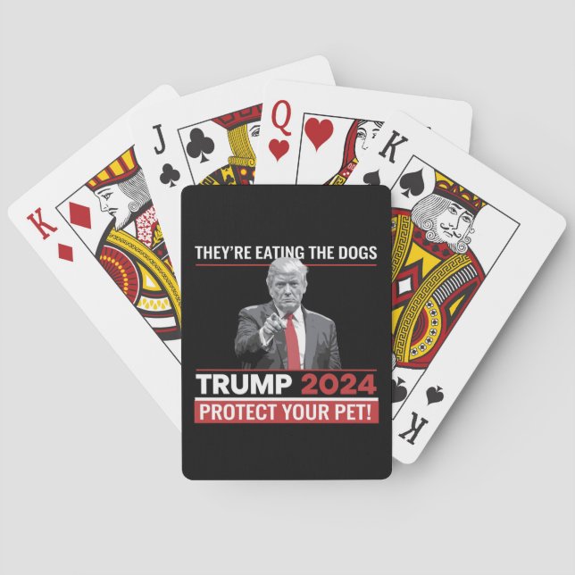 Sie essen die Hunde Trump 2024-Debatte Spielkarten (Rückseite)