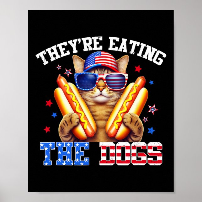 Sie essen die Hunde und Katzen Kamala Trump Deba Poster (Vorne)