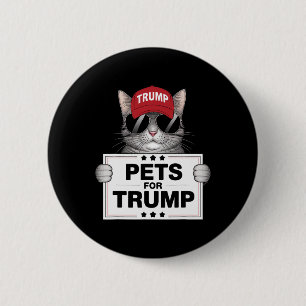Sie essen die Katzen Trump Rette unsere Haustiere Button