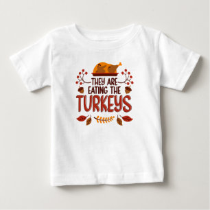 Sie essen die Truthähne Baby T-shirt