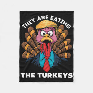 Sie essen die Truthähne Funny Turkey Mens Dank Fleecedecke