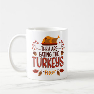 Sie essen die Truthähne Kaffeetasse