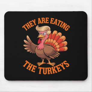 Sie essen die Truthähne lustiges Erntedankfest  Mousepad