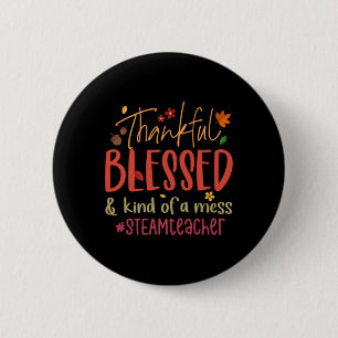 Sie essen die Truthähne Tee Lustiger Erntedankfest Button