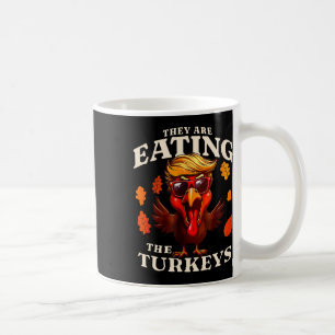 Sie essen die Türkei lustigen Trump-Erntedank Kaffeetasse