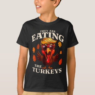 Sie essen die Türkei lustigen Trump-Erntedank T-Shirt