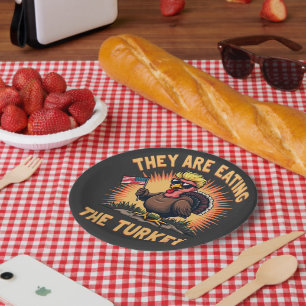 Sie essen die Türkei Trump Vance Pappteller