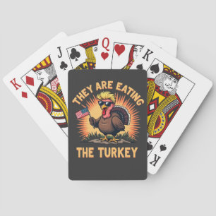 Sie essen die Türkei Trump Vance Spielkarten