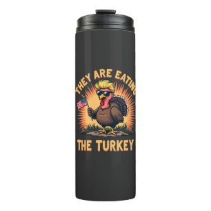 Sie essen die Türkei Trump Vance Thermosbecher