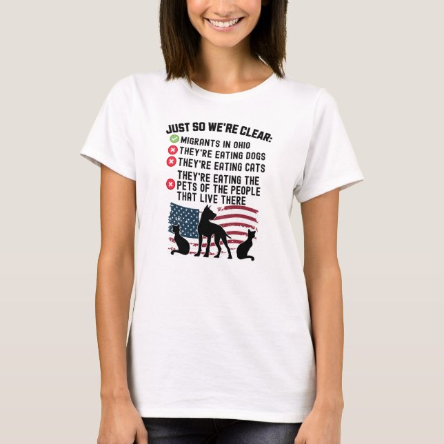 Sie essen Haustiere in Springfield - Harris Walz T-Shirt (Vorderseite)