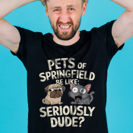 Sie essen Hunde, die Katzen mit Trumps essen T-Shirt