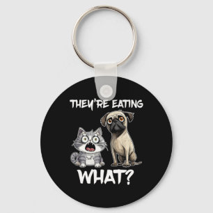 Sie essen, was Hund Katze uns Präsident Wahl  Schlüsselanhänger