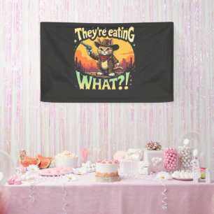 Sie essen What Trump Wahl Katze Cowboy Banner