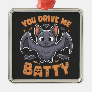 Sie fahren mich Batty Spooky Halloween Pumpkin Ornament Aus Metall