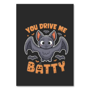 Sie fahren mich Batty Spooky Halloween Pumpkin Tischnummer