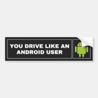 Sie fahren wie ein android-User-Autoaufkleber