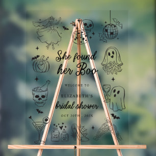 Sie fand ihr Boo-Brautjunggesellinnenabschied-Empf Acrylschild