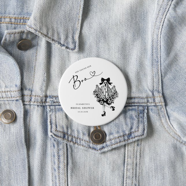 Sie fand ihr Boo Ghost-Brautparty Button (Beispiel)