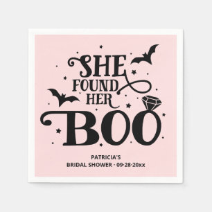 Sie fand ihr Boo Halloween Brautparty Napkins Serviette