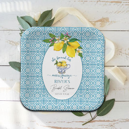 Sie fand ihr Haupt-Squeeze-Brautparty Pappteller