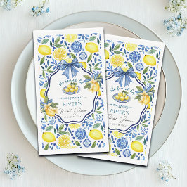 Sie fand ihr Haupt-Squeeze-Brautparty Serviette