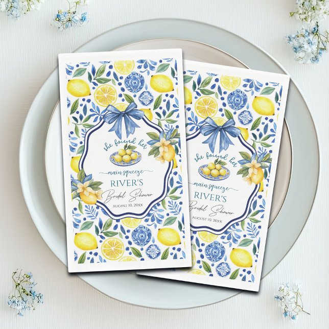 Sie fand ihr Haupt-Squeeze-Brautparty Serviette (Von Creator hochgeladen)